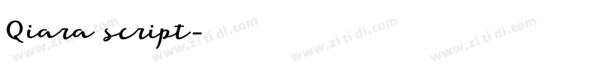 Qiara script字体转换